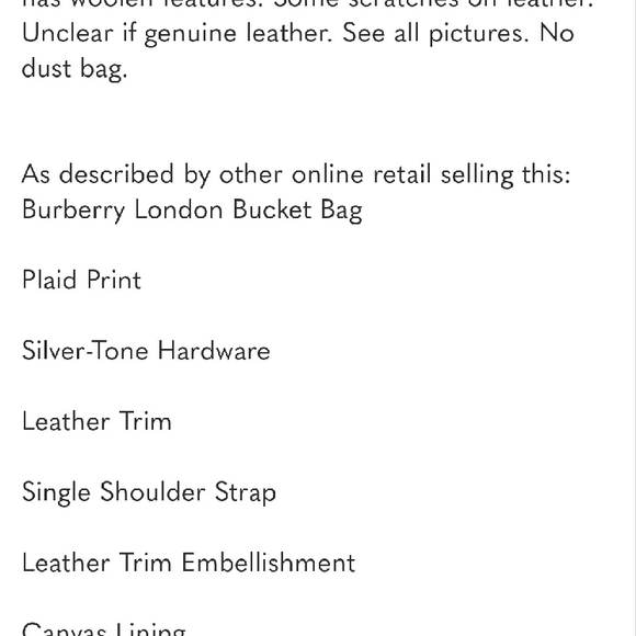 Burberry Plaid Wool Bag with Red Leather Trim - Picture 15 of 16